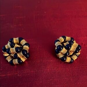 Elegant Gold and Black Women's Earrings
